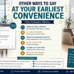 other ways to say at your earliest convenience