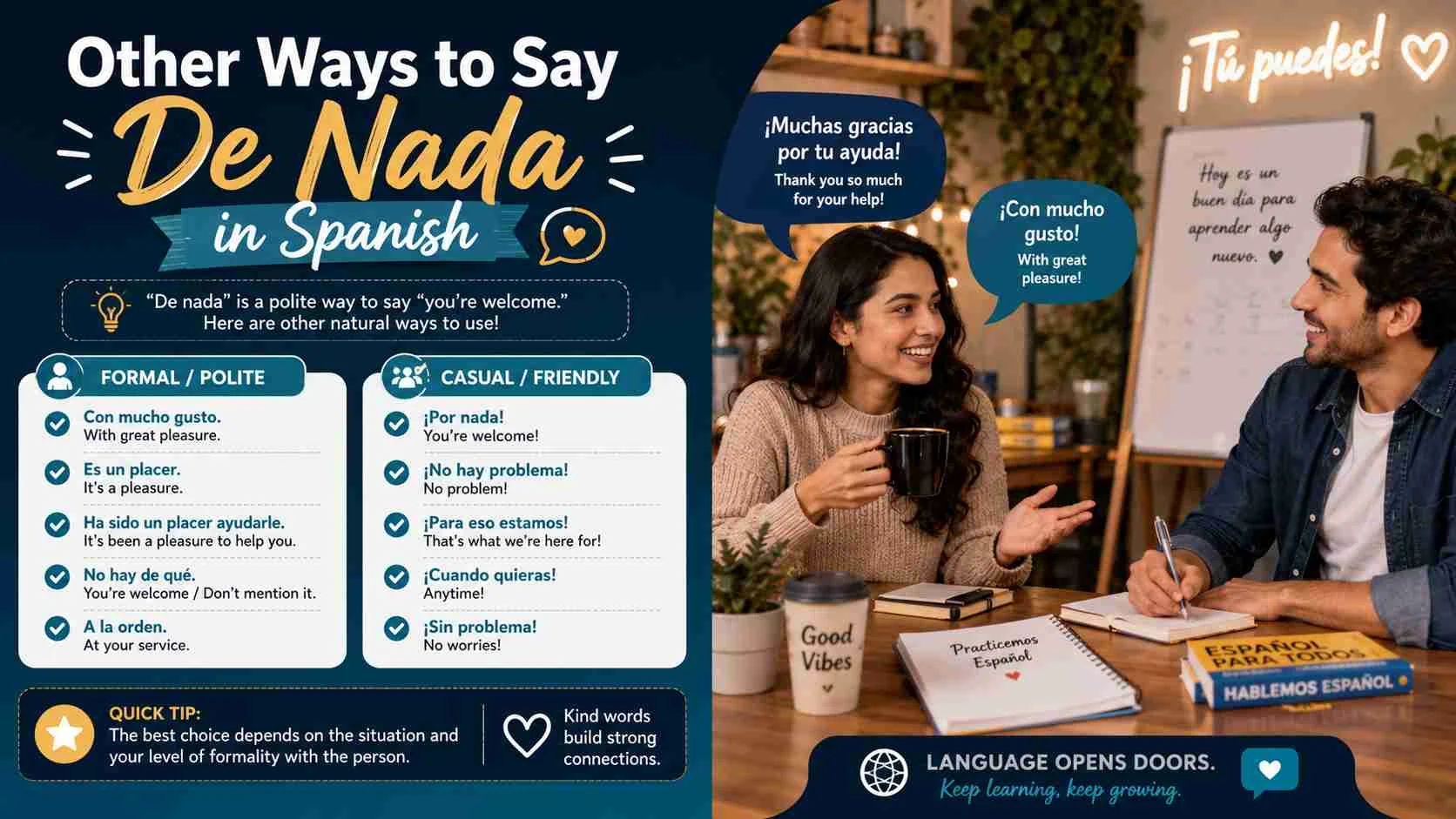 other ways to say de nada in spanish