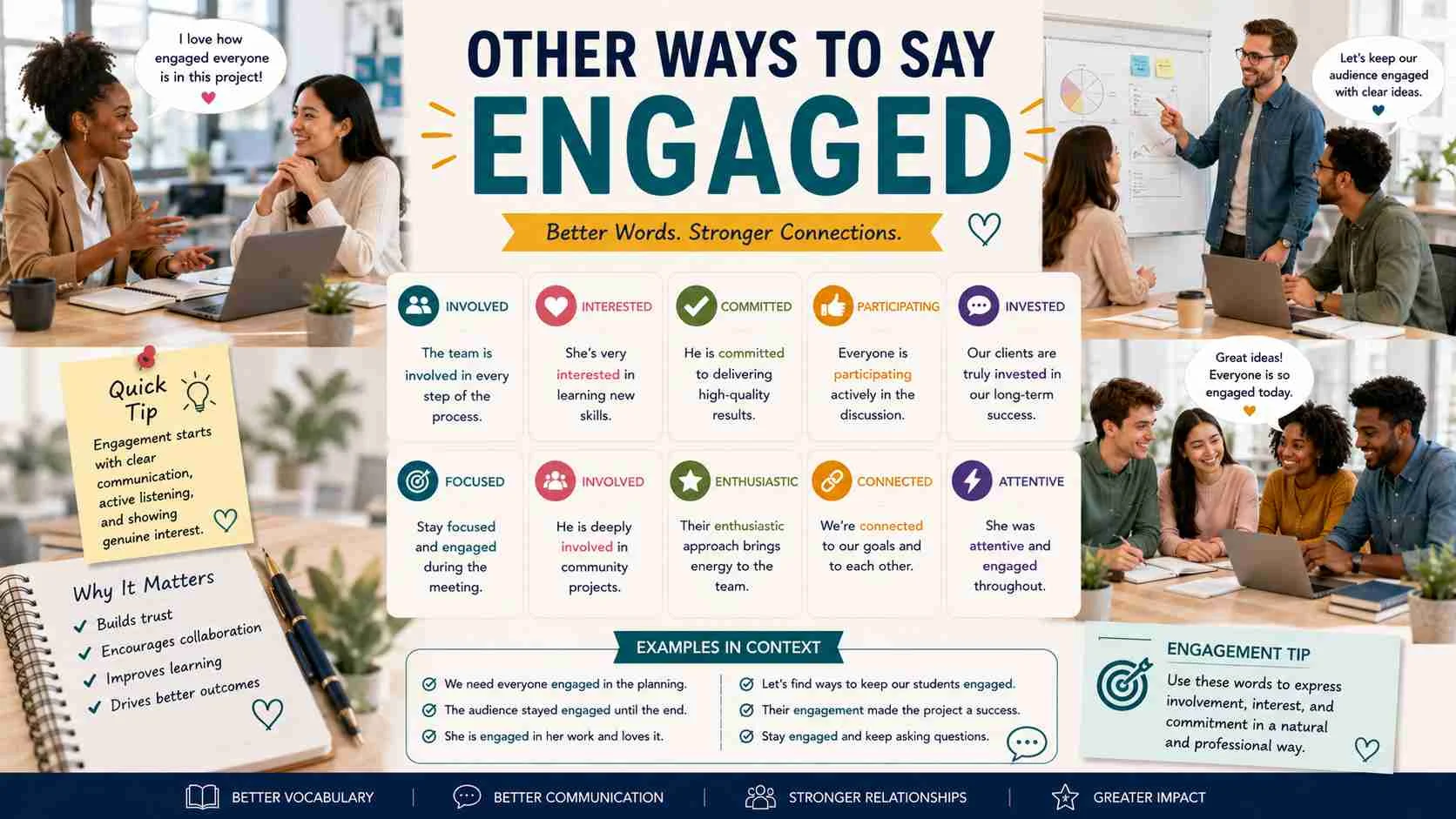 other ways to say engaged
