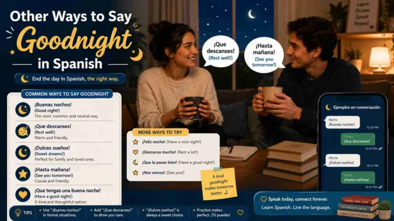 other ways to say goodnight in spanish