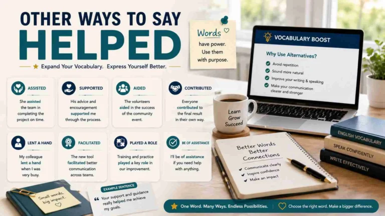 other ways to say helped