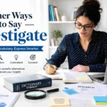 other ways to say investigate