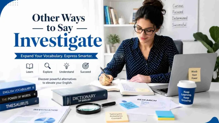 other ways to say investigate