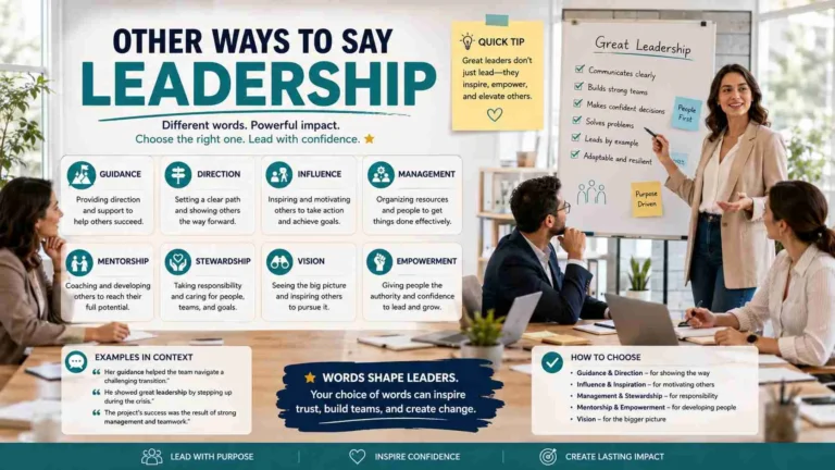 other ways to say leadership