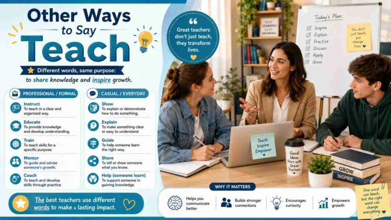 other ways to say teach