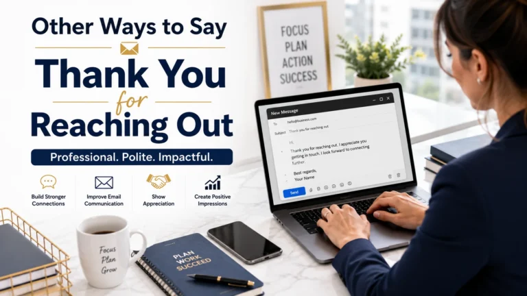 other ways to say thank you for reaching out