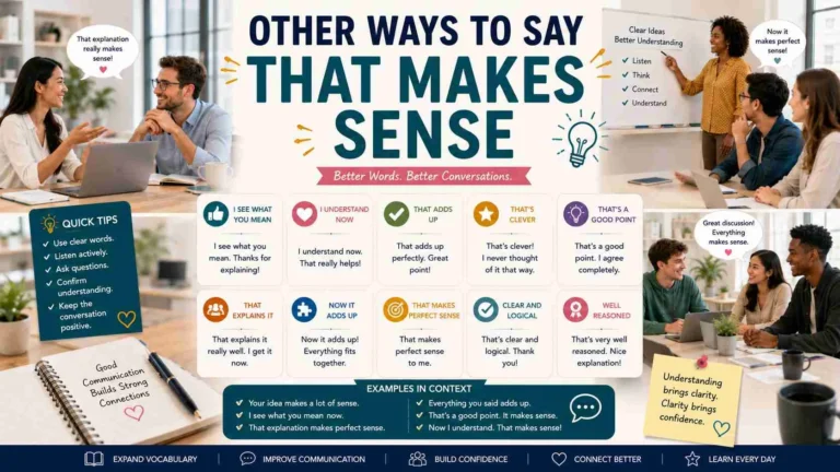 other ways to say that makes sense