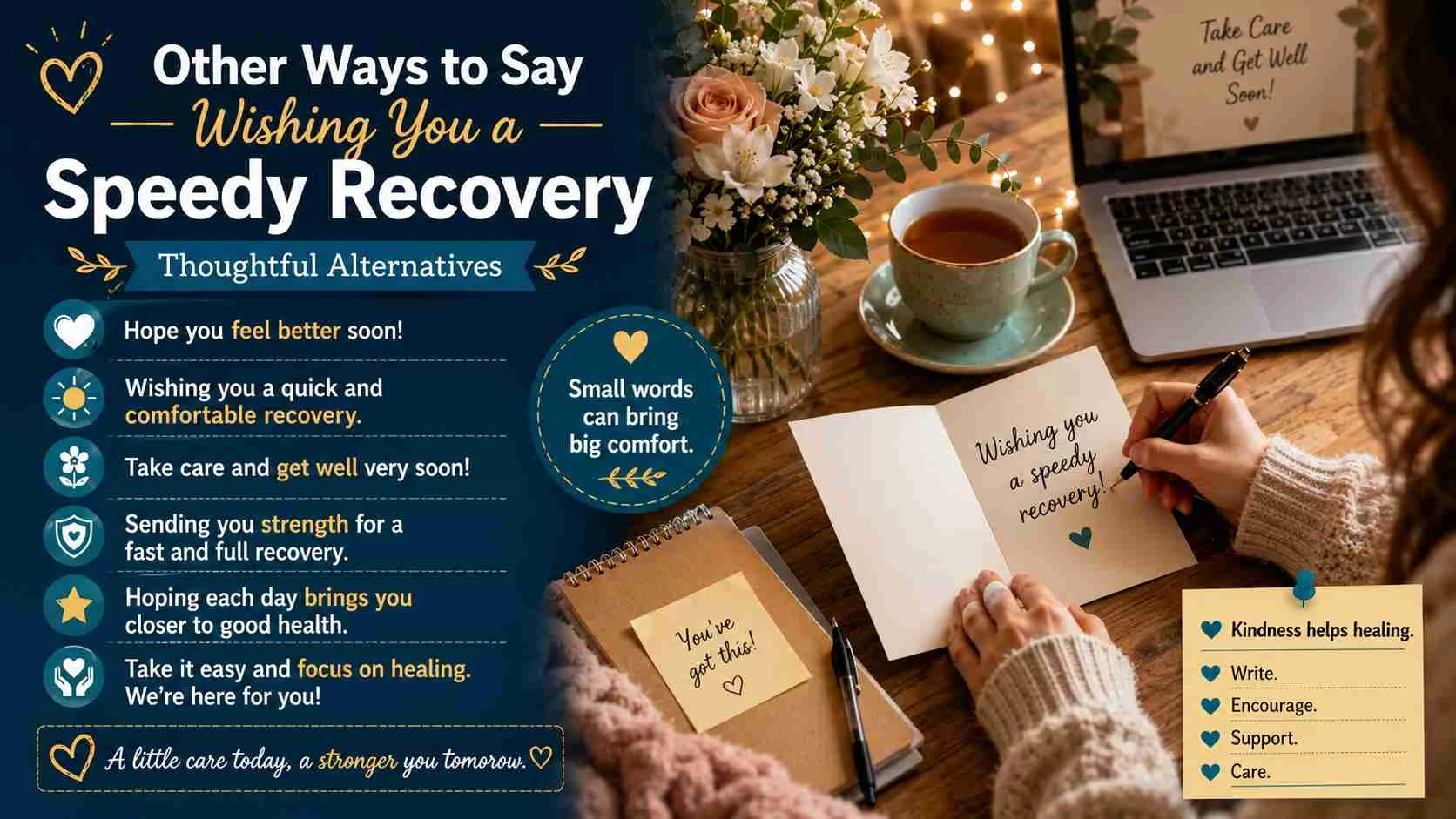 other ways to say wishing you a speedy recovery
