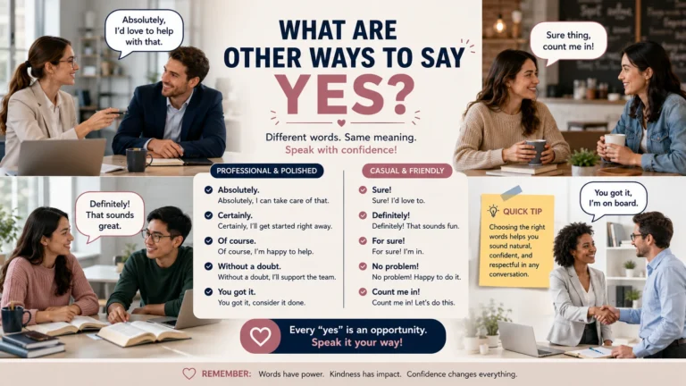 what are other ways to say yes